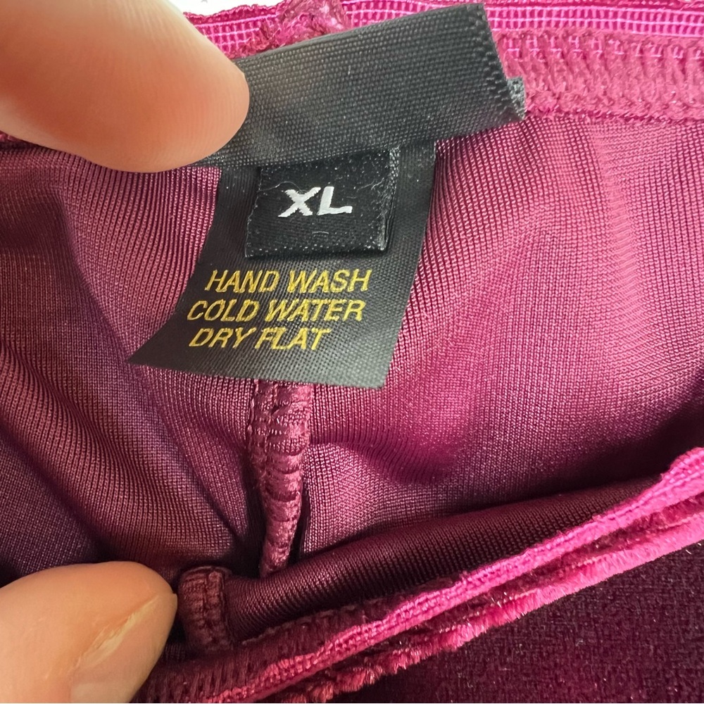 Solstice Intimates High Waist Wrap Tie Red Velvet Shorties XL - Picture 7 of 7